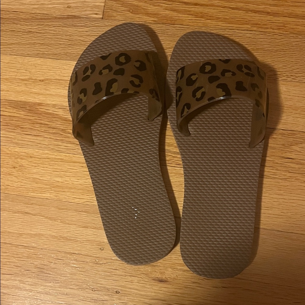 Target Leopard Print Sandals - Brown and Tan
